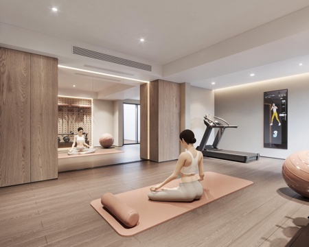 Modern Affordable Luxury Style Gym Yoga Studio