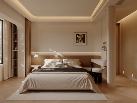 Modern Cream Middle Bedroom