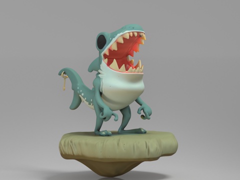 Cartoon shark monster game character toy