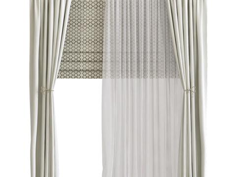 Cream Style Curtain Cloth Curtain Gauze Curtain Door Curtain Rolling Curtain Shower Curtain kids Bedroom Curtain