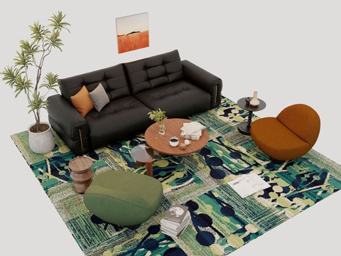 Sofa coffee table combination