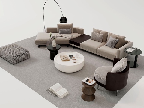 Sofa coffee table combination