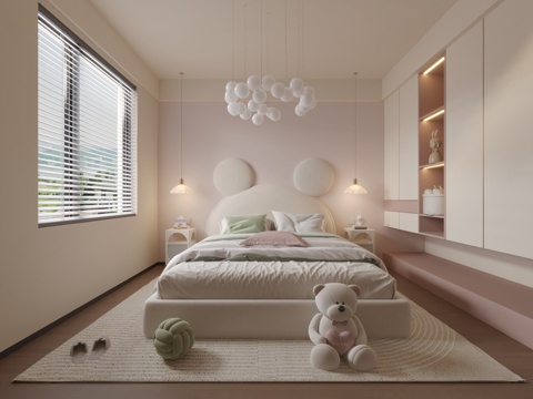 Cream Style girl room kids Bedroom