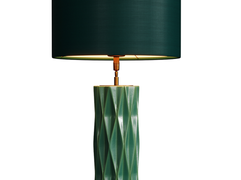 Neo-Chinese Style Affordable Luxury Style Amarello Green Table Lamp