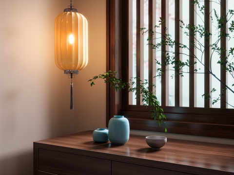 New Chinese Chandelier Song Lantern Lamp Desk Window