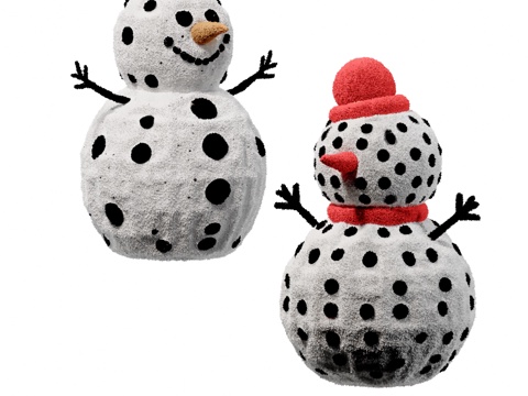 Modern Children's Cartoon Snowman Plush Toy Art Display