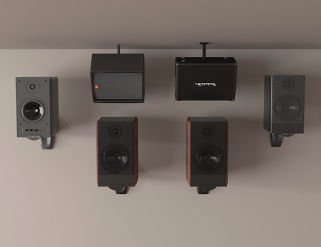 Modern hoisting audio wall-mounted speaker