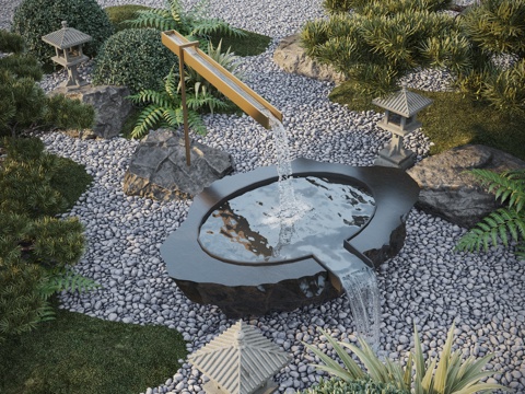 Modern water landscape flowing water pool water bowl