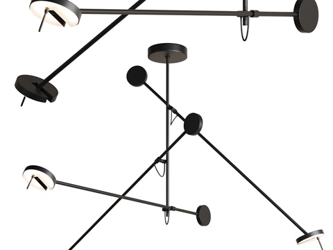 Modern Italian Minimalist Lampatron Talk B Chandelier