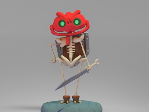 Cartoon skeleton skeleton game character