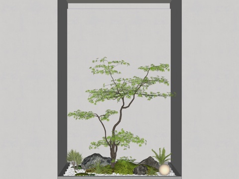 Modern interior landscape landscape landscape sketch maple landscape tree pile