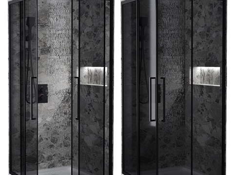 Modern Dark Style Shower Room