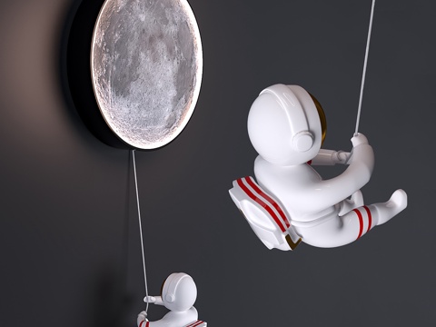 Modern Astronaut Moon Decorative Wall Lamp