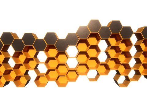 Honeycomb Decorative Cabinet Bookcase