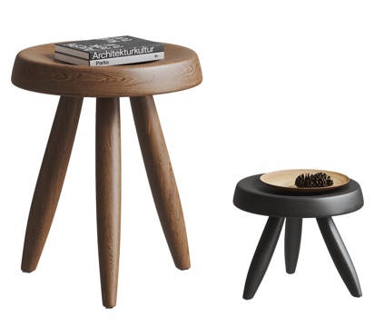 Modern solid wood stool combination