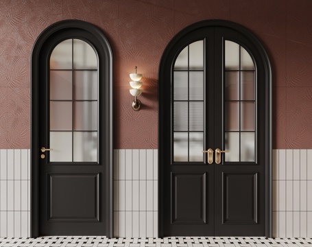 French double door single door interior door glass door