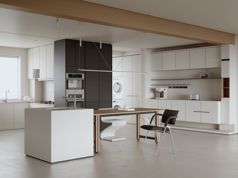 Modern Minimalist Open Kitchen