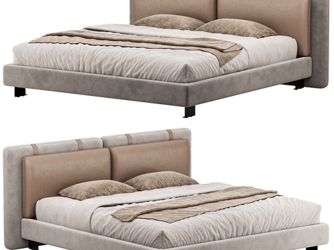 New Chinese LEKSA Leather Double Bed