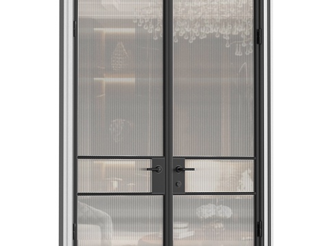 Modern double open glass door