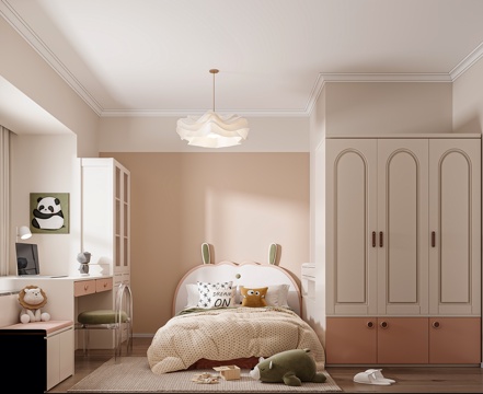 Modern Creamy French Style Cute Girl Room