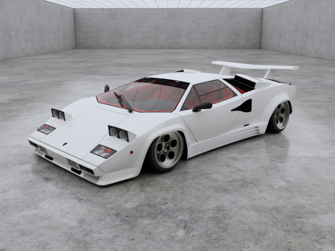 Lamborghini Countach LP500 Retro Car Classic Car Super Run