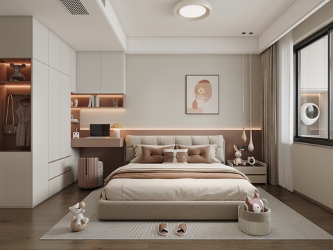 Modern minimalist girl room