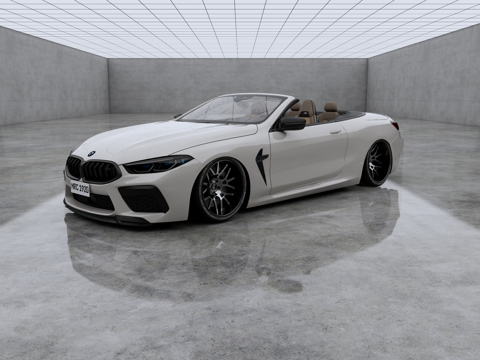 BMW M8 Convertible Coupe Street Car Car Luxury Car