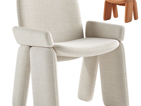 Modern Cream Style Lounge Chair