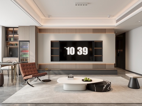 Modern minimalist TV Wall