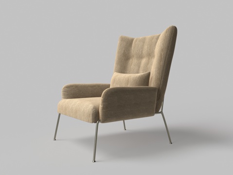 Modern fabric flannel Lounge Chair