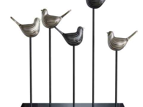 Modern Bird Sculpture Ornaments