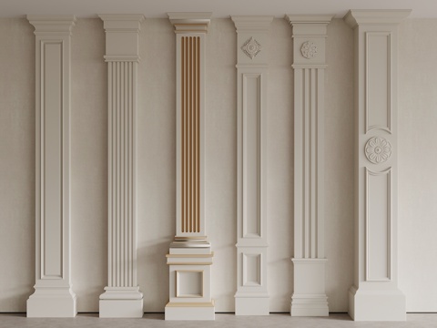 European Column Roman Column Simple European Roman Column Gypsum Column