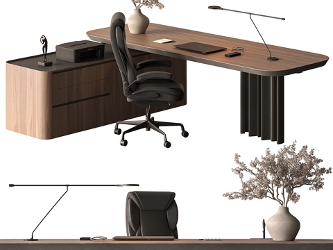 New Chinese-style office desk and chair for manager