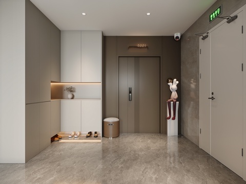 Modern minimalist entrance hall