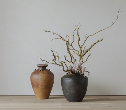 Quiet Pottery Pot Vase Jar Dried Branches Vase