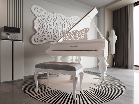 Modern Piano Room Grand Piano