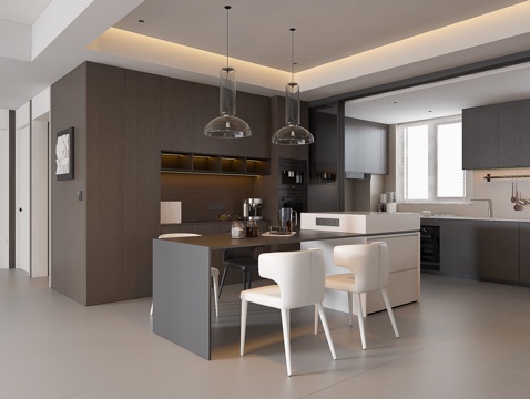 Italian DiningRoom Modern Restaurant Minimalist Restaurant Italian Kitchen Italian Dining Table and Chair Chandelier Island