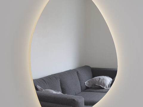 Modern Minimalist Onyx Ultra-Illuminating Mirror