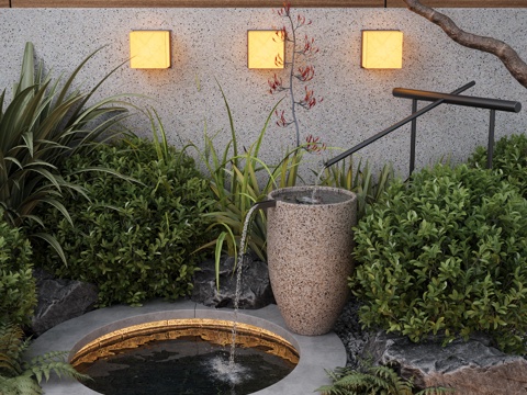 Modern courtyard waterscape water bowl water pool