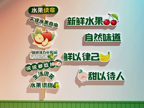 Modern Fruit Shop Fruit Shop Decorative Painting Fruit Shop Card Wall