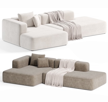 Cream Style Sofa Double Sofa Small Sofa Fabric Sofa Casual Sofa L-shaped Sofa