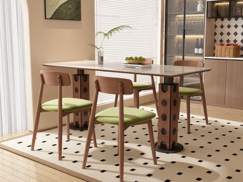 Mid-century Style DiningRoom Dining Table and Chair