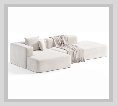 Cream Style Sofa Double Sofa Small Sofa Fabric Sofa Casual Sofa L-shaped Sofa