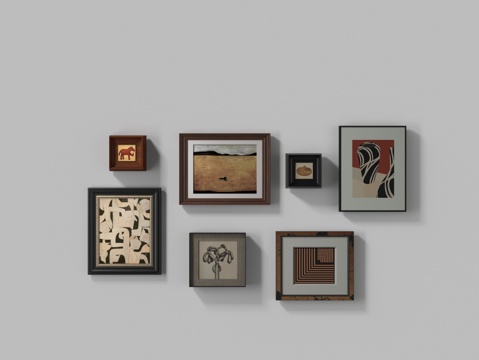 European-style photo frame wall hanging picture combination