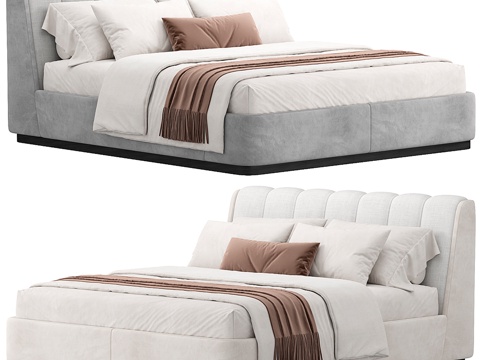 Modern Angelika fabric double bed