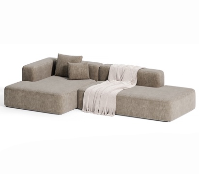 Cream Style Sofa Double Sofa Small Sofa Fabric Sofa Casual Sofa L-shaped Sofa