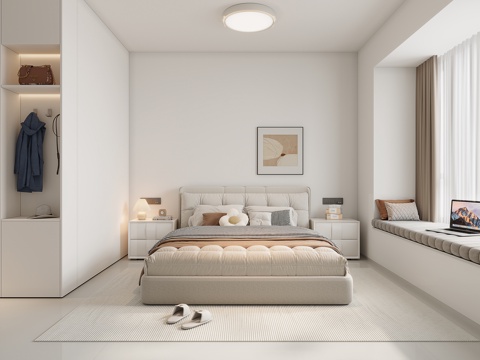 Modern Simple Cream Style Bedroom