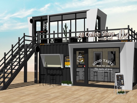 Modern Container Catering Building Bar Milk Tea Shop Cafe Sales Pavilion Shop