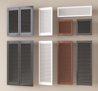 Modern window shutter grille window