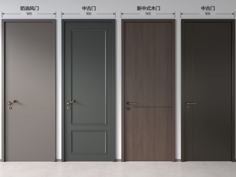 Middle Ancient Single Door Middle Ancient Bedroom Door Single Door Swing Door Wooden Door